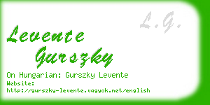 levente gurszky business card